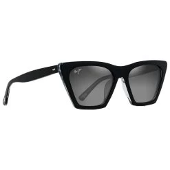Lunettes De Soleil Maui Jim Kini Kini Noir Crystal Gris Neutre Minéral SuperThin