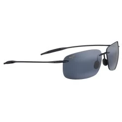 Lunettes De Soleil Maui Jim Breakwall Noir Brillant Gris Neutre Polycarbonate Bidegrade