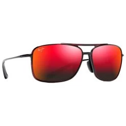 Lunettes De Soleil Maui Jim Kaupo Gap Ecaille Noir Rouge Hawaii Lava MauiBrilliant