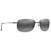 Lunettes De Soleil Maui Jim Ohai Gloss Black Gris Neutre MauiBrilliant