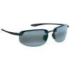Lunettes De Soleil Maui Jim Hookipa Noir Brillant Gris Neutre Polycarbonate Bidegrade