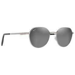 Lunettes De Soleil Maui Jim Hukilau Grey Metal Dual Mirror Silver To Black