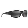 Lunettes De Soleil Maui Jim Local Kine Shiny Black Gris Neutre Minéral Superthin