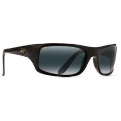 Lunettes De Soleil Maui Jim Peahi Noir Brillant Gris Neutre Minéral Superthin