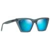 Lunettes De Soleil Maui Jim Kini Kini Bleu Acier Crystal Bleu Hawaï Minéral SuperThin