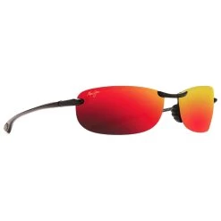 Lunettes De Soleil Maui Jim Makaha Noir Brillant Hawaii Lava