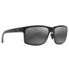 Lunettes De Soleil Maui Jim Pokowai Arch Noir Matte Gris Neutre MauiPure