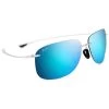 Lunettes De Soleil Maui Jim Hikina Matte Crystal Grey Maui Pure Lt Blue Hawaï