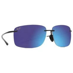 Lunettes De Soleil Maui Jim Hema Noir Brillant Blue Hawaii