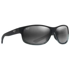 Lunettes De Soleil Maui Jim Kaiwi Channel Grey Black Stripe Gris Neutre Mineral Superthin