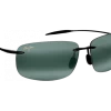 Maui Jim Lunette De Soleil Breakwall Noir Brillant Gris Neutre Polarisée