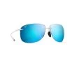 Maui Jim Lunette De Soleil Hikina Cristal Matte Blue Hawaï Polarisée