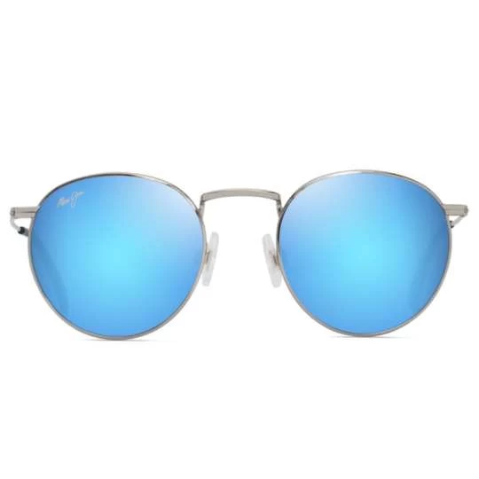 Maui Jim Pükaua Shiny Silver W/Blue 4 Maui Jim Pükaua Shiny Silver W/Blue – Image 2