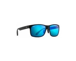 Maui Jim Red Sands Noir Mat Maui Rose Bleu Mirror